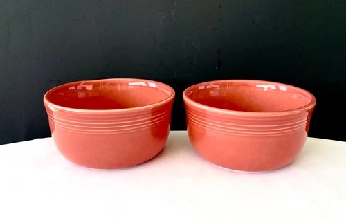 LOT of 2 Homer Laughlin  Fiesta Ware Gusto Cereal Chili Bowl Persimmon  28 oz