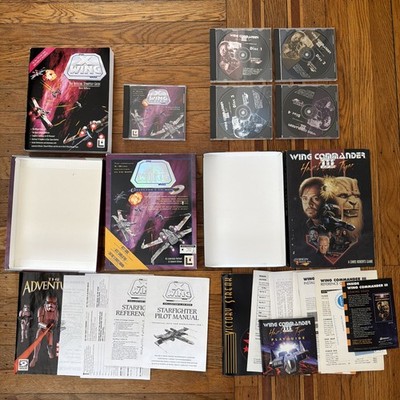 Star Wars X Wing Collectors + Wing Commander 3 Heart Of The Tiger Big Box PC Lot