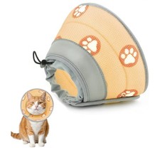 Cat Cone Collar Soft Elizabethan Collar for Surgery Recovery - Adjustable SMALL