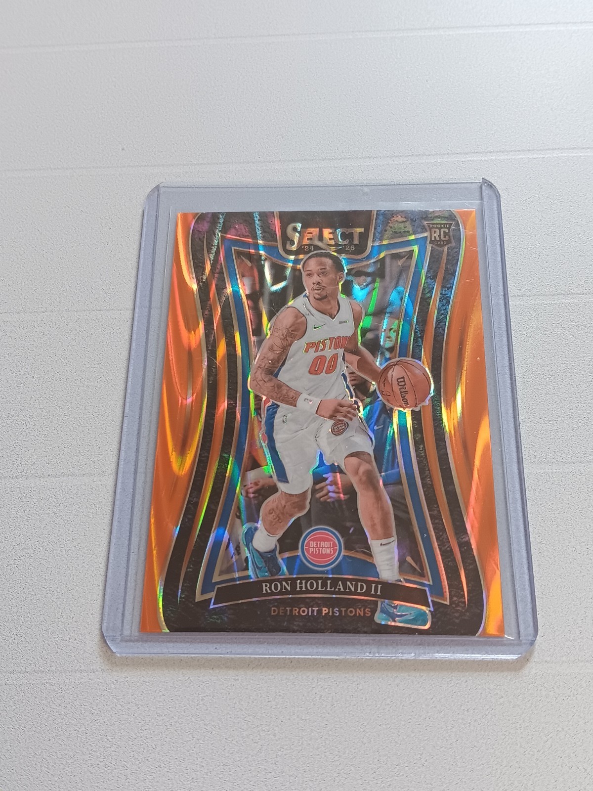 2024-25 Panini Select - Mezzanine Ron Holland II #370 Orange Flash Prizm (RC)