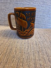 HORNSEA Pottery England Mayflower Schiff 1620-1970 Jubiläum 500ml Krug 