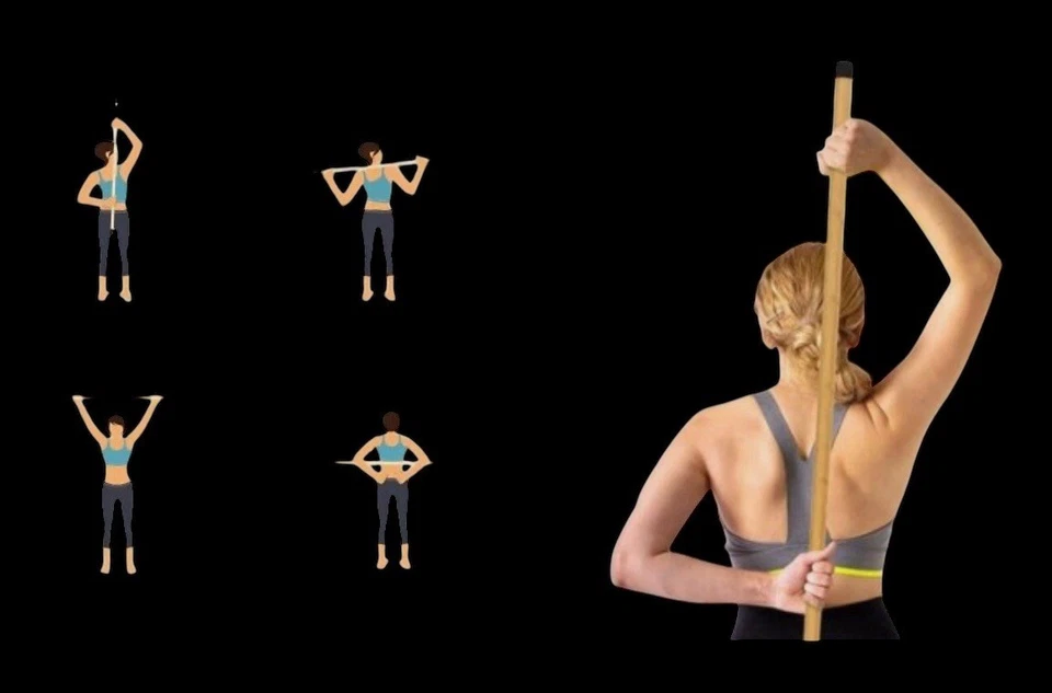 5ft-Pilates Reformer, Balance yoga Pole for Pilates Exercise, Wooden Stick - Image 4 of 4