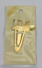 Vintage LOVE 24K Gold Plate 1984 Bookmark ~ Original Package