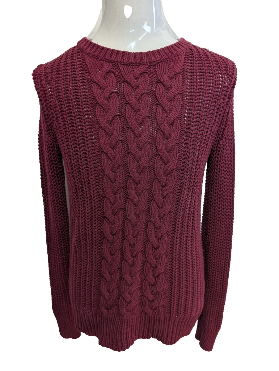 Pull Grosse Maille Anja Rock – Marron/blanc, Taille M/L – Occasion Très Bon état