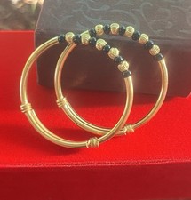 925 Sterling Silver Beads ,Baby Nazariya Bangle ,Bracelet Unisex Kids Jewelry