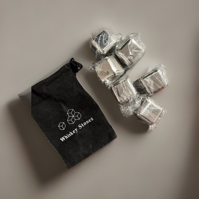 NEW Whiskey Stones Set With Bag