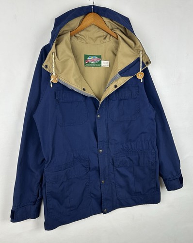 Natural Comforts REI CO-OP Blue Parka Soft Shell Canvas Coat Mens Size Medium - Picture 13 of 13