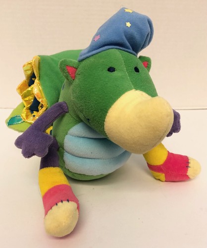 Infantino Dragon Roll Up Long Tail Plush Crinkle Rattle Mirror Baby Activity K1
