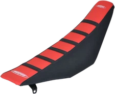 SDG 6-Rib Gripper Seat Cover Black Ribs/Red Top/Black Sides #95947KRK