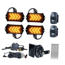UTV Turn Signal Kit with 110dB Horn, Pre-Wired, Without Holder - Rocker Switch