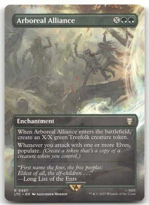 Arboreal Alliance (Borderless) #497 (NM) Lord of the Rings LTC Magic MTG