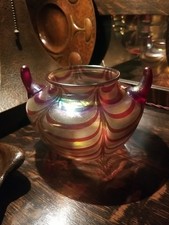 Iridescent Art Glass Bowl , Imperia Freehand , Loetz, Rindskopf, Kralik??? 