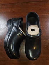 Dansko Professional Leather Clogs Womens Black Cabrio US 5.5/6 EUR 36 NEW
