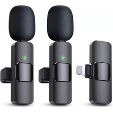 Wireless Lavalier Microphone Compatible For i...
