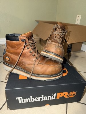 Men's Timberland PRO  Gridworks 6'' Waterproof Moc-Toe Work Boot size 11.5 W