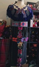 Embroidered Velvet tradicional Guatemala suit traje tipico Women, Multi-Color