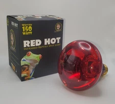 Red Hot Heat Bulb - Infrared Nocturnal Spot Light -Nighttime terrarium viewing