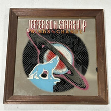 1982 Jefferson Starship Winds of Change 12x12 Carnival Mirror Rock Memorabilia