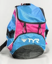 TYR Alliance Large Swim Backpack Pink & Blue Triathlon Gear Bag