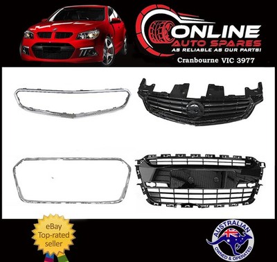 Front Grille + Chrome Surround Kit x4 fit Holden Commodore VF SS SSV SV6 NEW