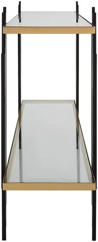 Uttermost 22992 Empire 52"W Glass and Iron Table - Gold - Picture 2 of 5