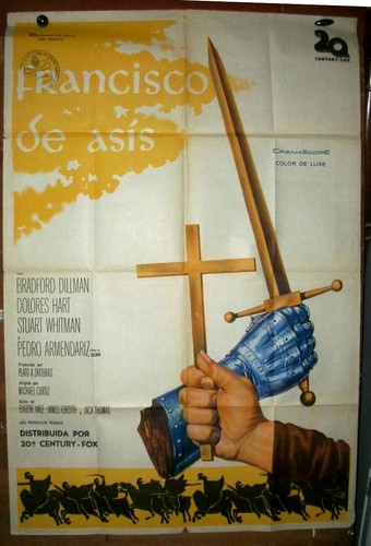 BRADFORD DILLMAN STUART WHITMAN orig1SH movie poster 1961 FRANCIS OF ASSISI