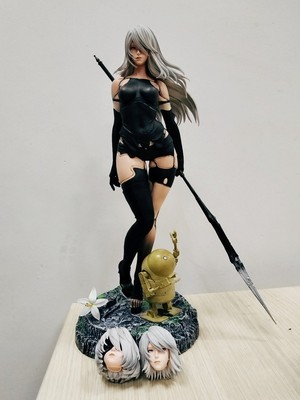 Action Figure Nier Automata 2B A2 48cm Statua Da Collezione Teste Intercambiabil