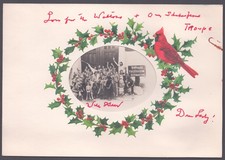 WILL A. GEER - INSCRIBED CHRISTMAS / HOLIDAY CARD SIGNED