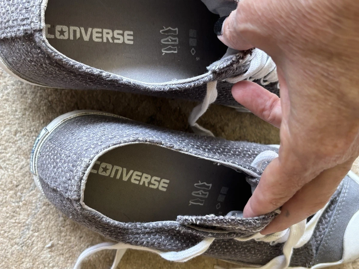 Converse Jack Purcell niedrige Schnürschuhe Turnschuhe grau/weiß Damengröße 7