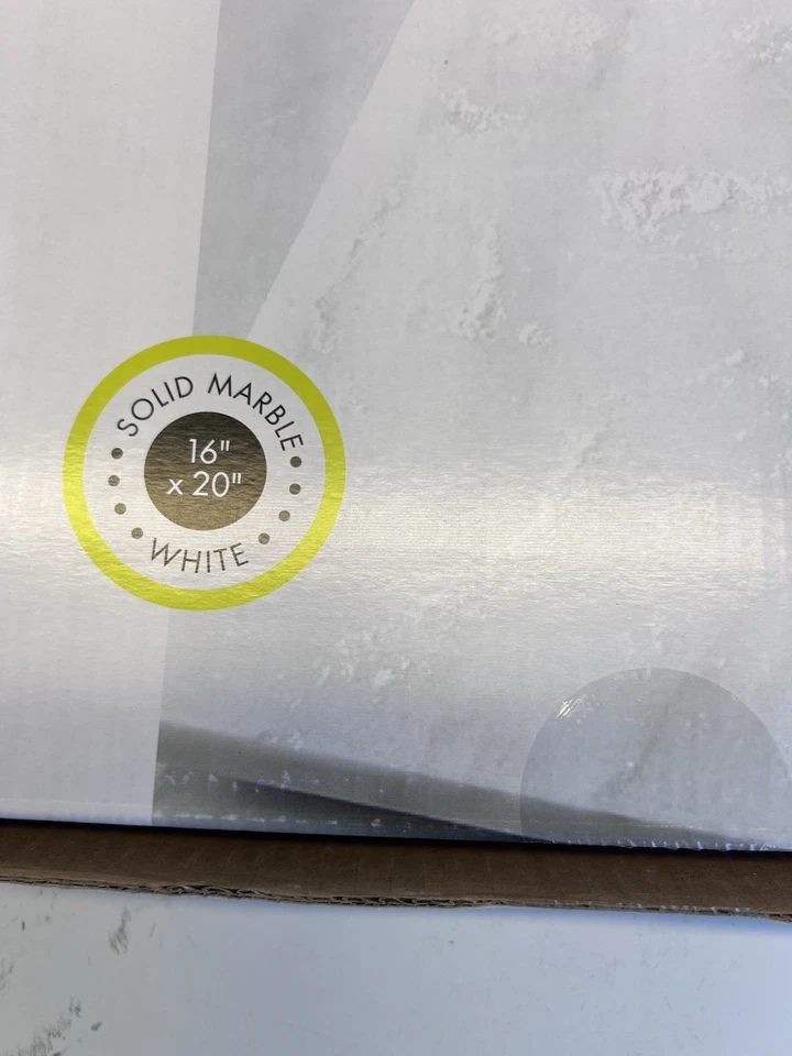 Tablero de rodillos para pastelería de mármol Fox Run liso con bordes redondeados 20" x 16" gris Foto 3 de 3