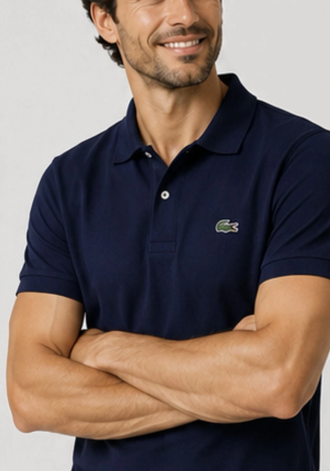Lacoste Men's T-Shirt . Short Sleeve . pique Navy Blue Sz L