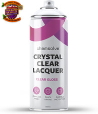 / 1 X 400Ml / Crystal Clear Lacquer Spray / Clear Gloss / Flawless Clear Lacque