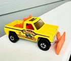 1981 Hot Wheels Super Scraper Speedy Removal Yellow Blackwall No.1129 Plow Truck
