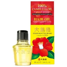 Oshima Tsubaki Camellia Hair Care Oil - English Packaging, 2.03 Fl Oz 