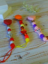 Silicone Character Sensory Learning Pacifier Lanyards with Beaded Chain  Clip