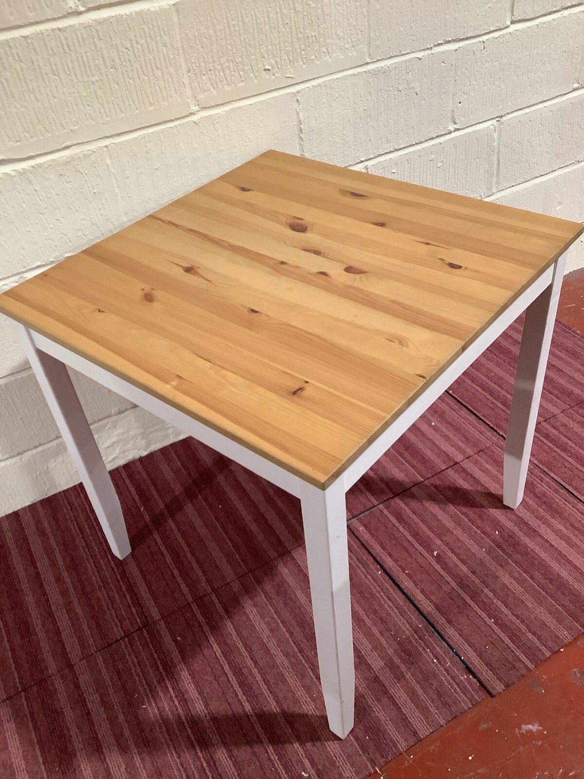 Small Wooden White Kitchen Dining Table 29” eBay