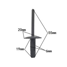 FIT JEEP 10pcs 6mm PLASTIC POP BLIND RIVETS for WHEEL ARCHES SIDE SKIRTS SILLS 