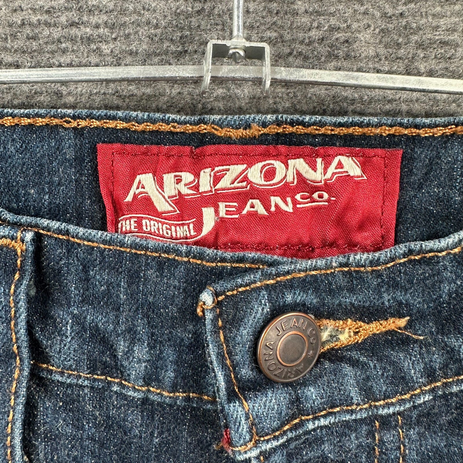 Arizona Jeans Womens 26 Relaxed Straight Blue Dark Wash USA Western
