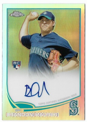 Brandon Maurer 2013 Topps Chrome Rookie Autograph Refractor #102 /499 Mariners