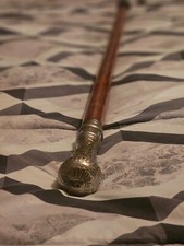 Antique Walking Stick Gadget Presentation Cane Edwardian Victorian Silver Pewter
