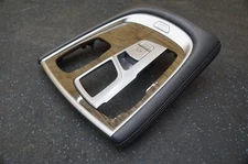 Center Console Trim Cover Leather Black Light Oak Wood Bmw 740 750 G11 G12 16-18