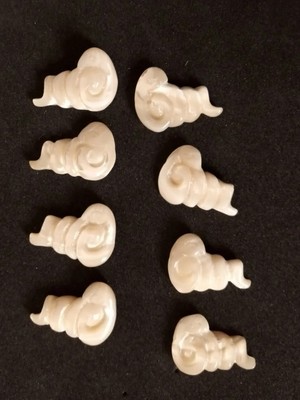 8 Pieces, Mother Of Pearl Shell Carved Snake Focal Piece, Half Drilled 21x14mm
