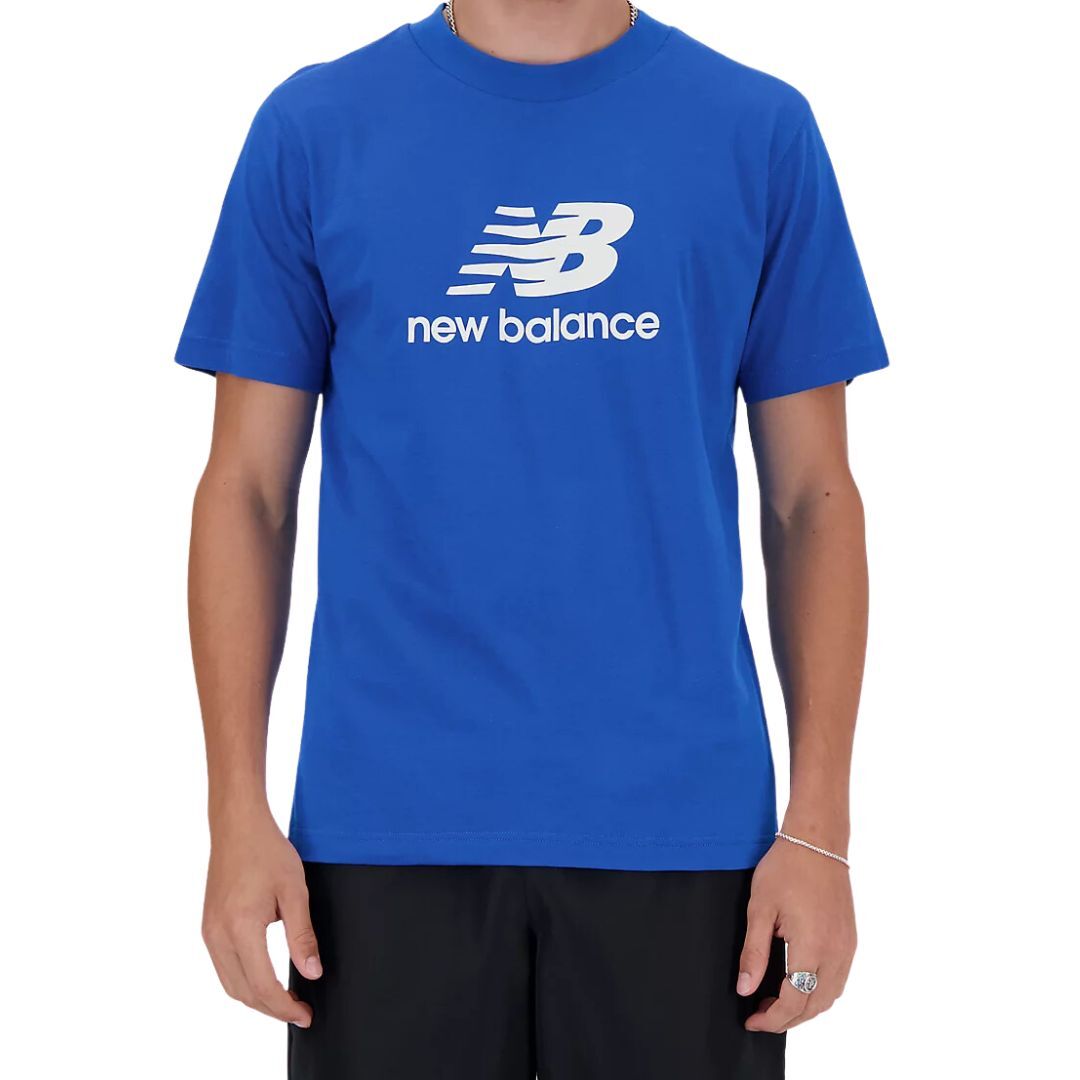 Футболка с логотипом New Balance Sport Essentials с коротким рукавом (синяя)