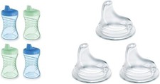 NUK Fun Grips Hard Spout Sippy Cup, 10 oz.  4pk 2 Green  2 Blue 