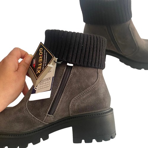 IGI & Co scarpe donna stivaletti in pelle grigio scuro Made in Italy taglia 35 US 5 NUOVI - Foto 10 di 24