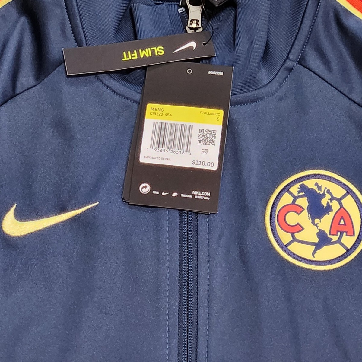 Nike Club America I96 Men's Track Jacket Armory Navy-Lemon Nike Club America I96 Men's Track Jacket Armory Navy-Lemon