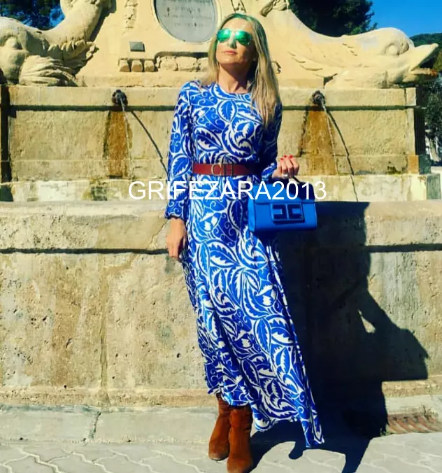 ZARA LONG PRINTED DRESS A-LINE XS,S,M,L REF.2163/645 BLOGGERS FAV. | eBay