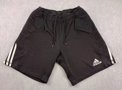 Adidas Climalite Training Athletic Padded Sides Men Medium Black Striped Shorts - Image 1 of 4