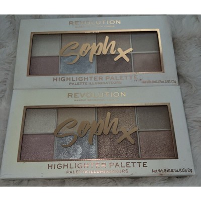 The Makeup Revolution Soph x Revolution Highlighter Palette X2 New