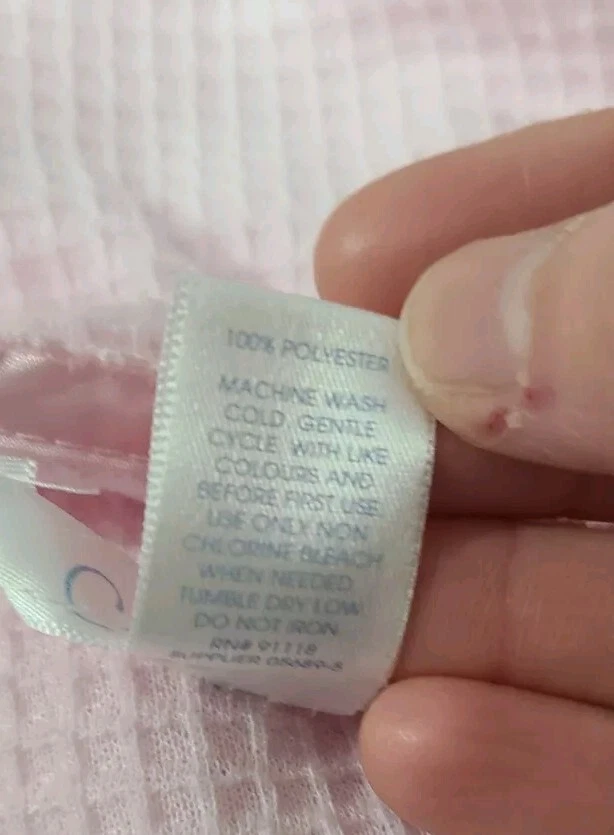 Bata Rosa Adonna Botón a Presión Waffle Textura Bordada Flores Talla Mediana  Foto 3 de 4